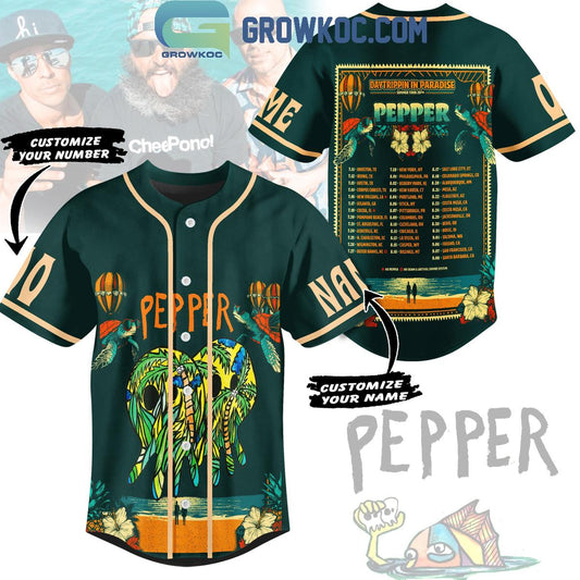 Pepper Daytrippin In Paradise Summer Tour 2024 Personalized Baseball Jersey