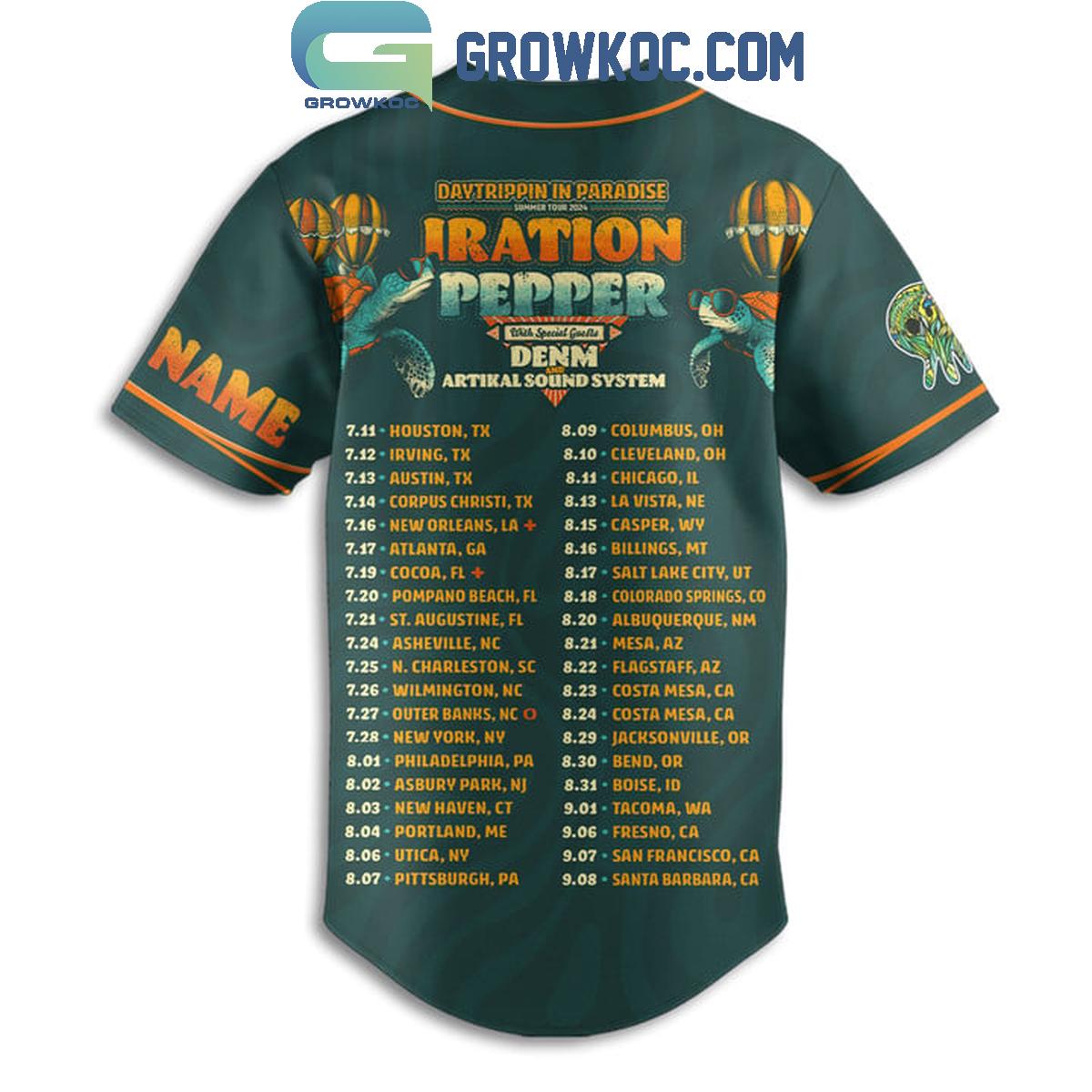 Pepper Summer Tour 2024 Daytrippin In Paradise Fan Personalized Baseball Jersey
