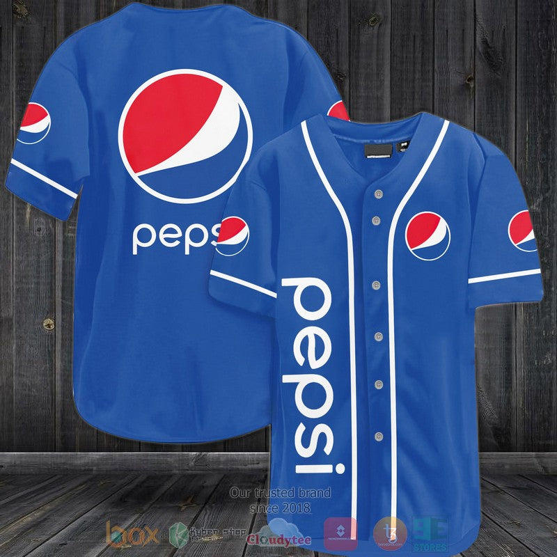 Pepsi logo blue Baseball shirt