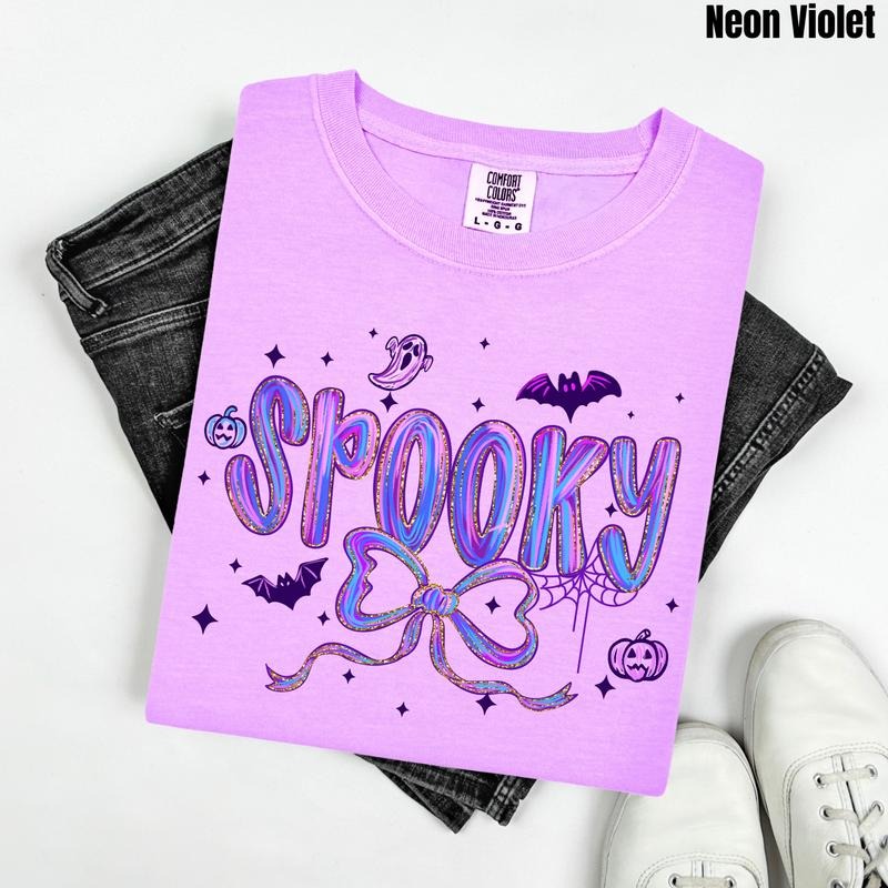 Perfectly Purple Spooky Comfort Colors T-Shirt 'NLB' Hoodie, Sweatshirt | WearSparks.com