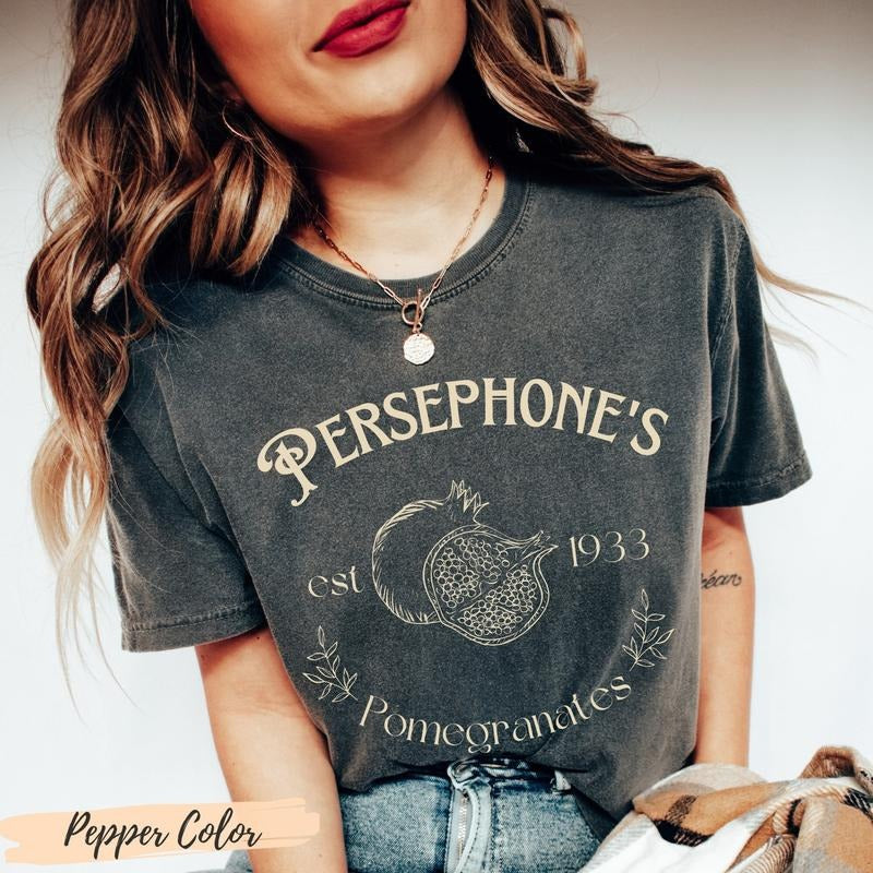Persephone's Pomegranate shirt, Persephone Greek Mythology tee, Dark Academia tshirt, Booktok merch, bookish gift Hoodie,...