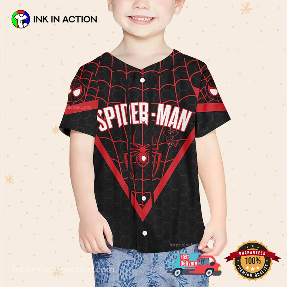 Personalize Spiderman Miles Morales Symbol Baseball Jersey