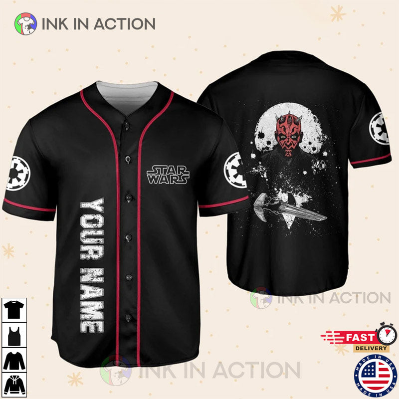 Personalize Starwar Darth Maul Scimitar Baseball Jersey