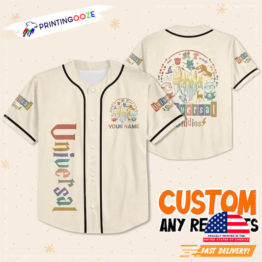 Personalized Universal Studio Characters Baseball Jersey