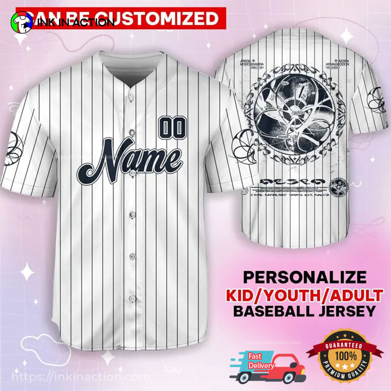 Personalized Aespa Armageddon Album White Baseball Jersey