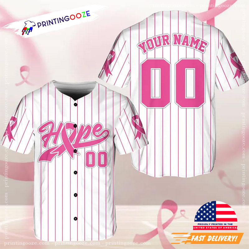 Personalized Breast Cancer Baseball Jersey