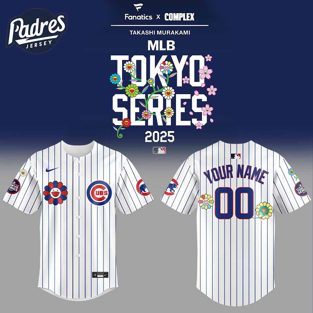 Personalized Chicago Cubs Takashi Murakami Baseball Jersey - Padres Jersey Oasis: Elevate Your Baseball Style... (Image 1)