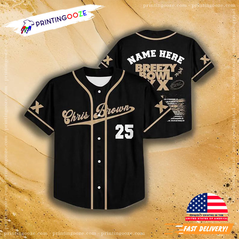 Personalized Chris Breezy Breezy Bowl XX 2025 Baseball Jersey