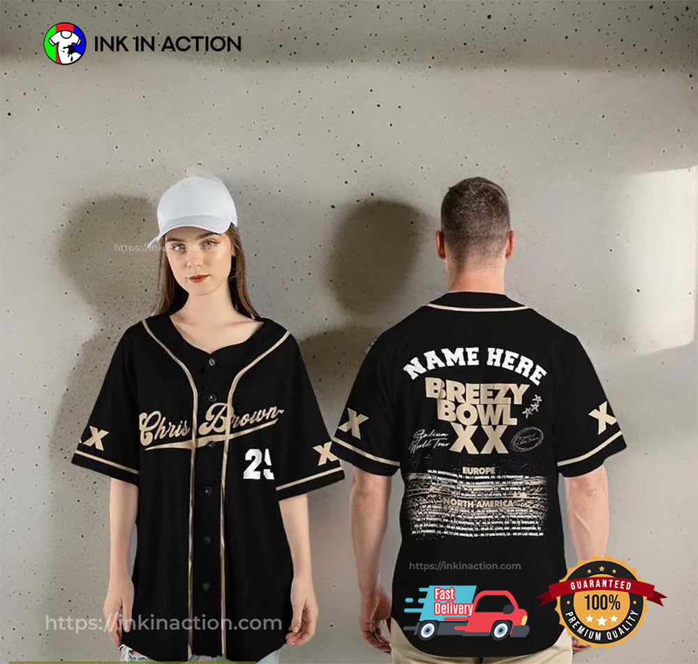 Personalized Chris Breezy Bowl XX 2025 Baseball Jersey