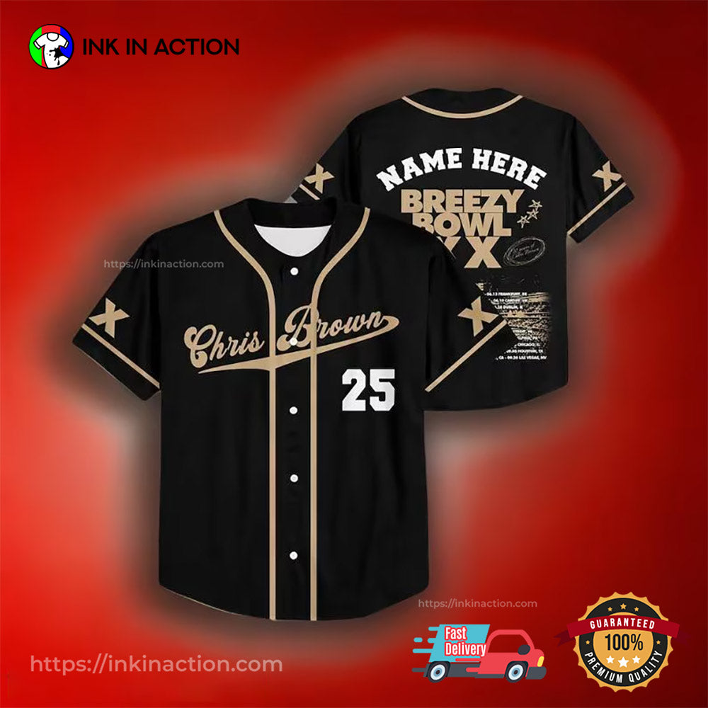 Personalized Chris Breezy Bowl XX 2025 Baseball Jersey