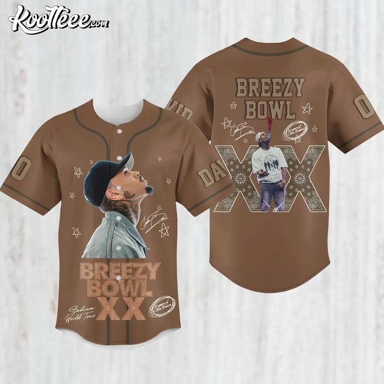 Personalized Chris Brown Breezy Bowl XX Brown Baseball Jersey
