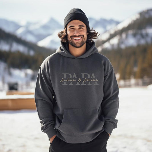 Personalized Dad Hoodie with Kids Name, Father's Day Gift, Expectant Dad Announcement, Cool Dad hoodie, Best Dad Shirt...