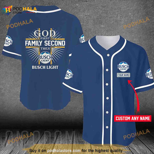 Personalized Easter Sunday Busch Light 3D Baseball Jersey