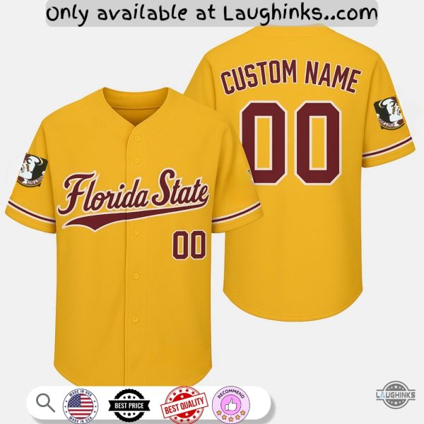 Personalized Florida State Fsu Seminoles Baseball Jersey Shirt Full Printed