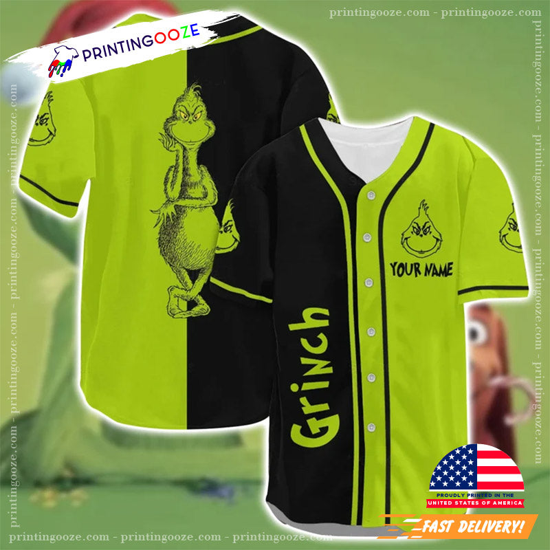 Personalized Grinch Baseball Jersey