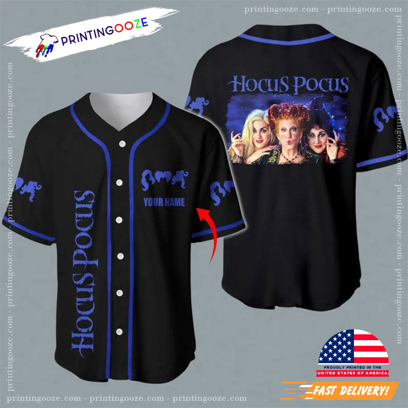 Personalized Hocus Pocus Sanderson Sisters Baseball Jersey