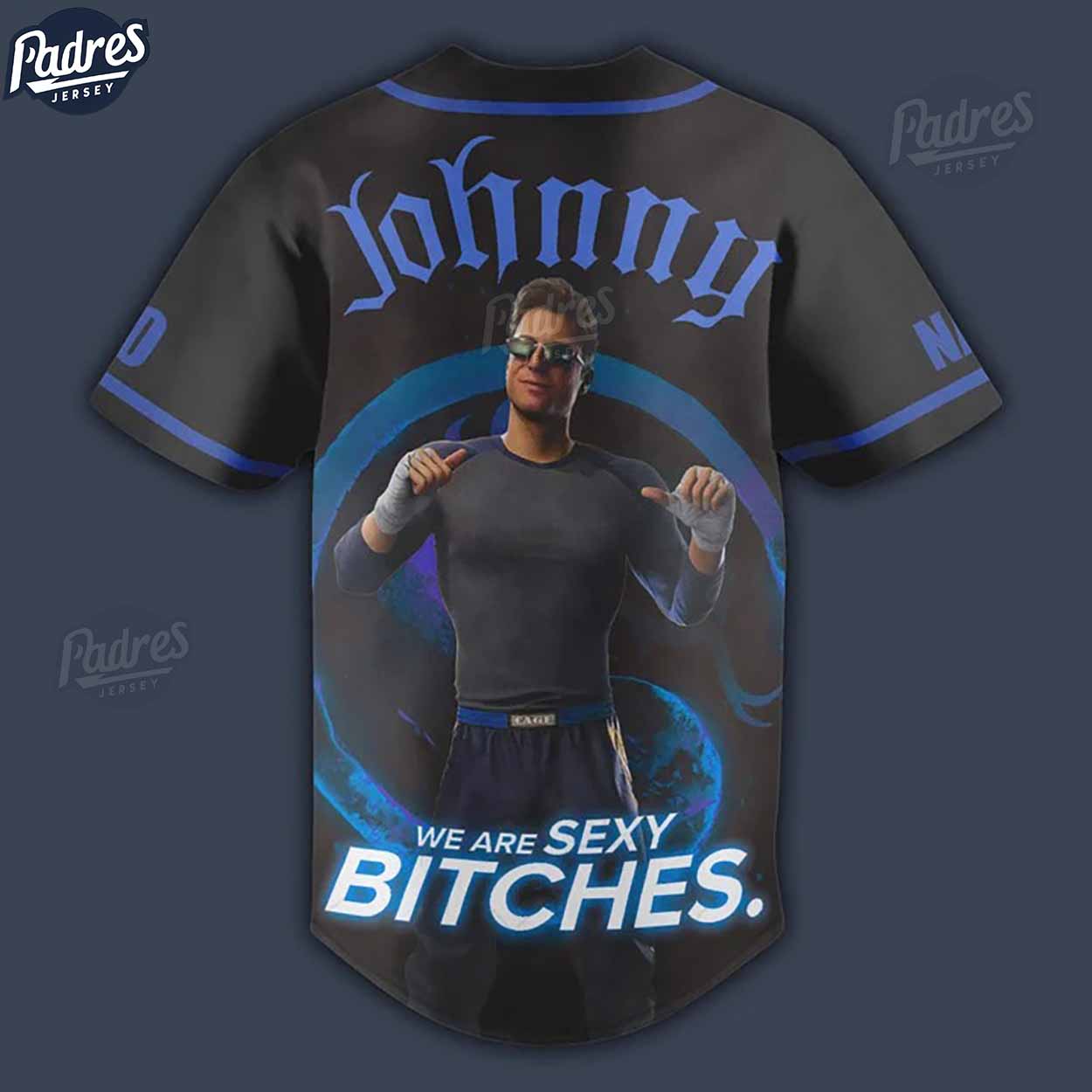 Personalized Johnny Cage Mortal Kombat Baseball Jersey - Padres Jersey Oasis: Elevate Your Baseball Style Game... (Image 3)