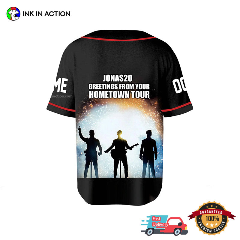Personalized Jonas Brothers Greeting From Your Hometown Tour 2025 Baseball Jersey