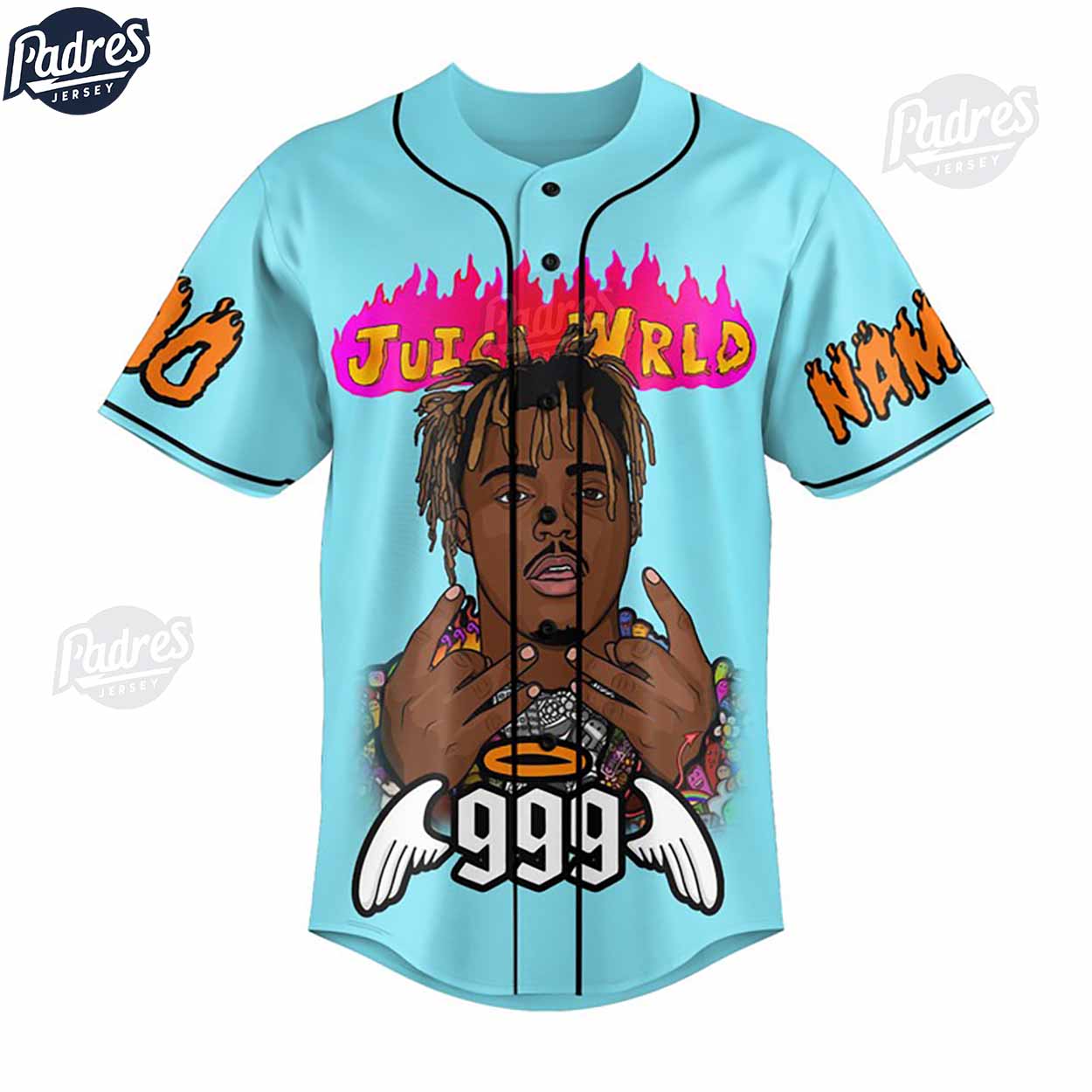 Personalized Juice Wrld Baseball Jersey - Padres Jersey Oasis: Elevate Your Baseball Style Game T-Shirts,... (Image 3)