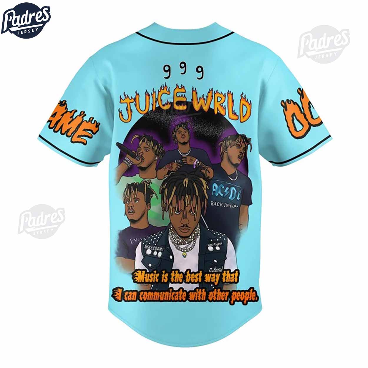 Personalized Juice Wrld Baseball Jersey - Padres Jersey Oasis: Elevate Your Baseball Style Game T-Shirts,... (Image 4)