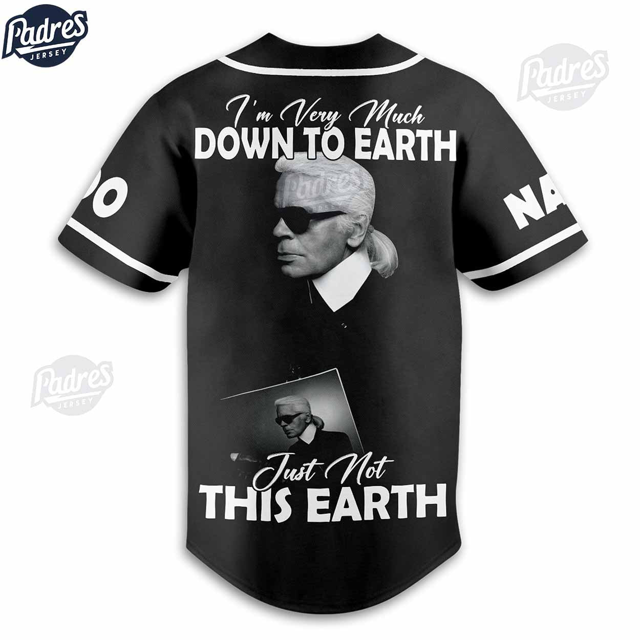 Personalized Karl Lagerfeld Baseball Jersey Style - Padres Jersey Oasis: Elevate Your Baseball Style Game... (Image 3)