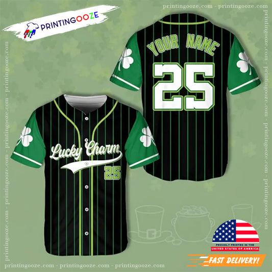 Personalized Lucky Charms St Patrick’s Day Baseball Jersey No. 1