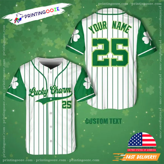 Personalized Lucky Charms St Patrick’s Day Baseball Jersey No. 2