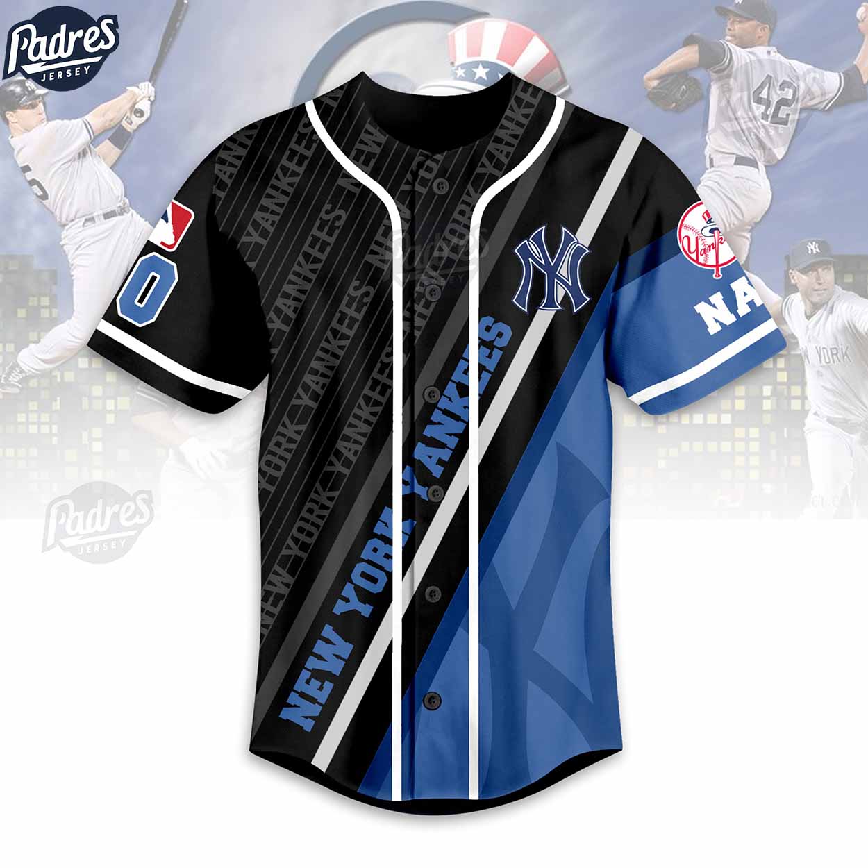 Personalized MLB New York Yankees Baseball Jersey Shirt (Image 2)