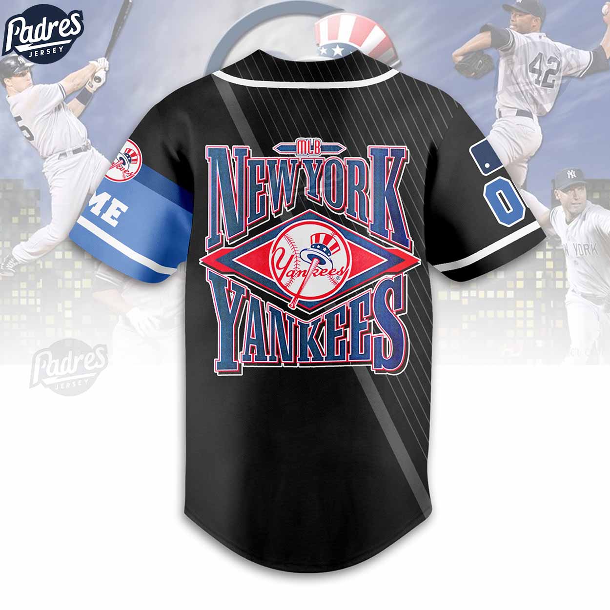 Personalized MLB New York Yankees Baseball Jersey Shirt (Image 3)