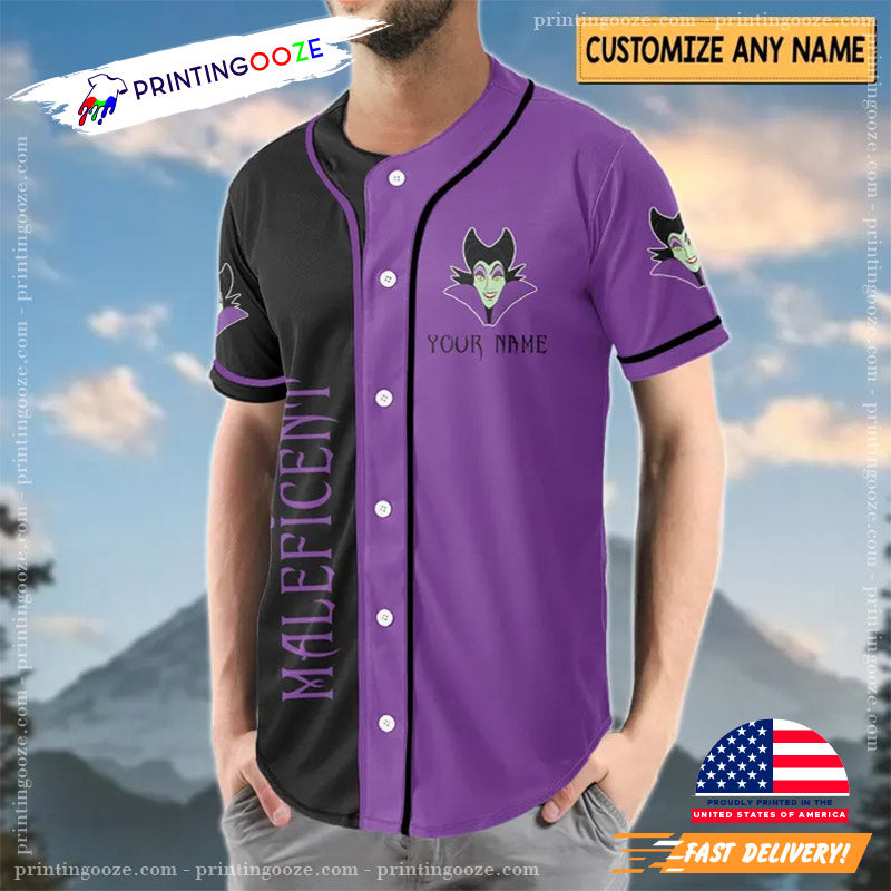 Personalized Maleficent Baseball Jersey