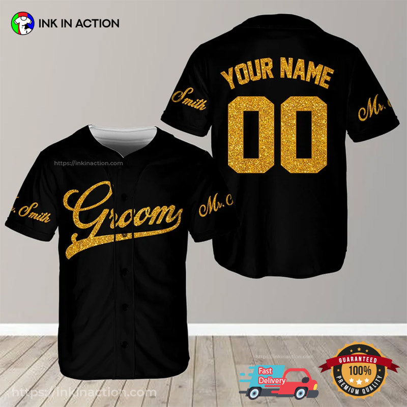 Personalized Married Couple Groom And Bride Baseball Jersey