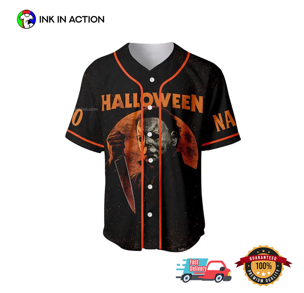 Personalized Michael Myers Halloween Baseball Jersey