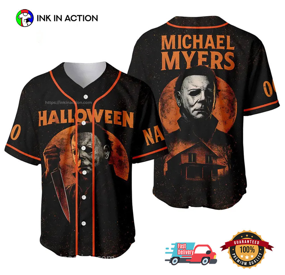 Personalized Michael Myers Halloween Baseball Jersey