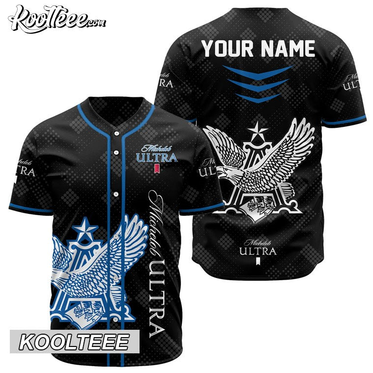 Personalized Michelob ULTRA Black Baseball Jersey