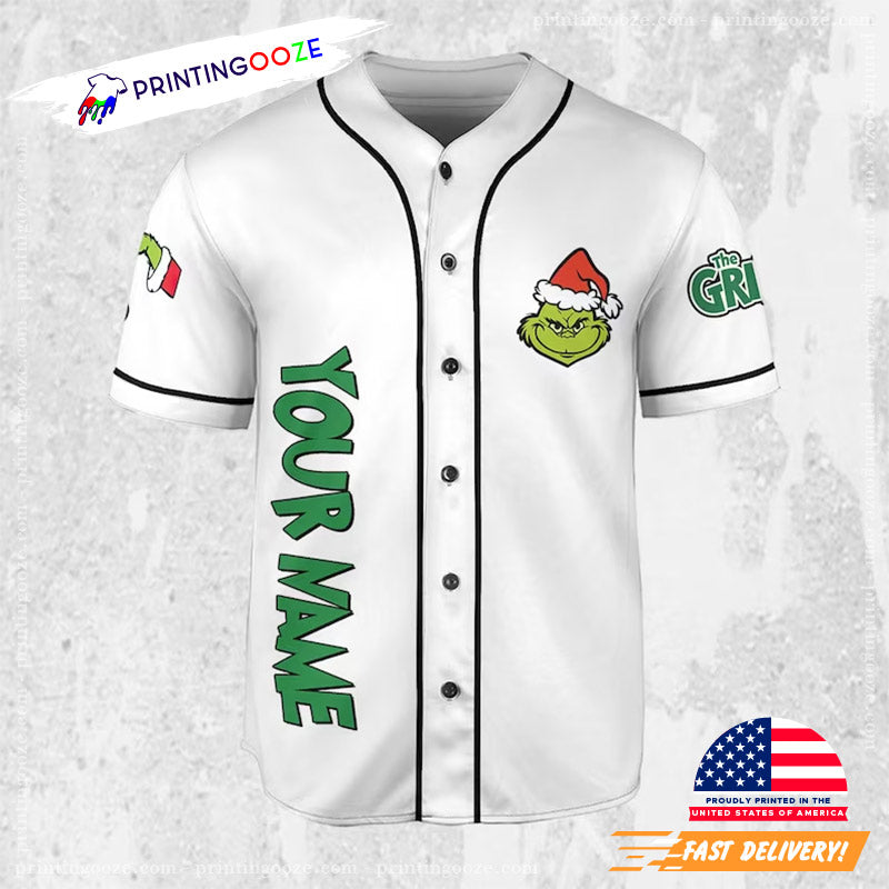 Personalized Name Feeling Extra Grinchy Today Grinchmas Baseball Jersey