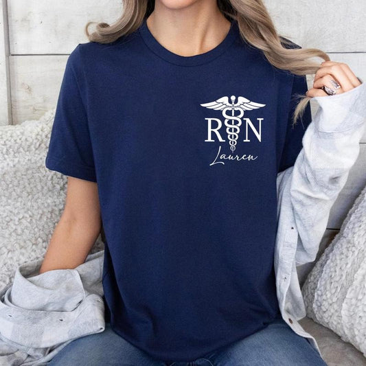 Personalized RN T-shirt, Registered Nurse Logo Shirt, Custom Nurse Tee, Gift for Nurse Hoodie, Sweatshirt | WearSparks.com
