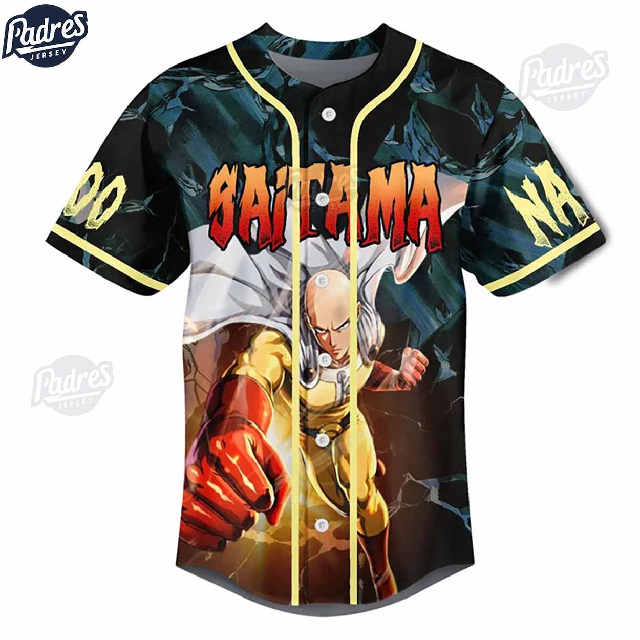 Personalized Saitama Baseball Jersey - Padres Jersey Oasis: Elevate Your Baseball Style Game T-Shirts, Hoodie,... (Image 2)