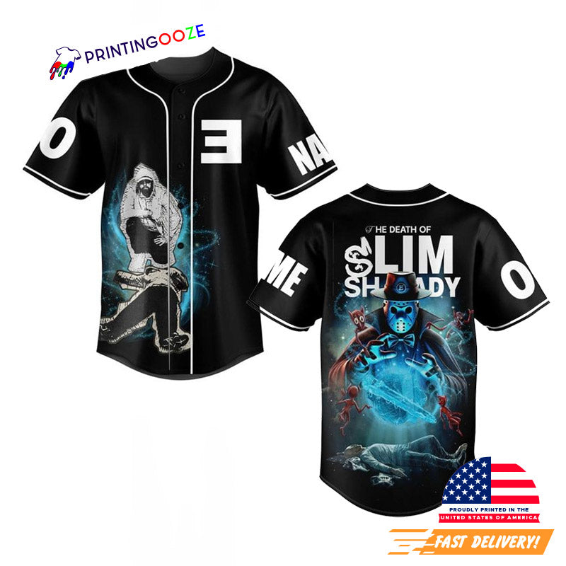 Personalized The Death Of Slim Shady The Killer Eminem Baseball Jersey