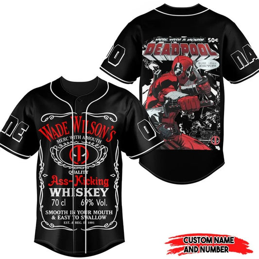 Personalized Wade Wilson’s Merc With A Mouth Deadpool Baseball Jersey - Padres Jersey Oasis: Elevate Your... (Image 1)