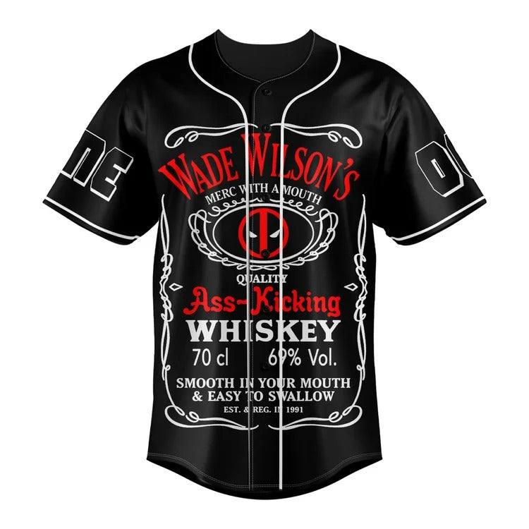 Personalized Wade Wilson’s Merc With A Mouth Deadpool Baseball Jersey - Padres Jersey Oasis: Elevate Your... (Image 3)