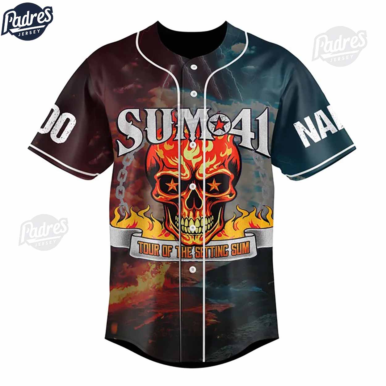 Personalized World Tour Sum 41 Baseball Jersey - Padres Jersey Oasis: Elevate Your Baseball Style Game... (Image 2)