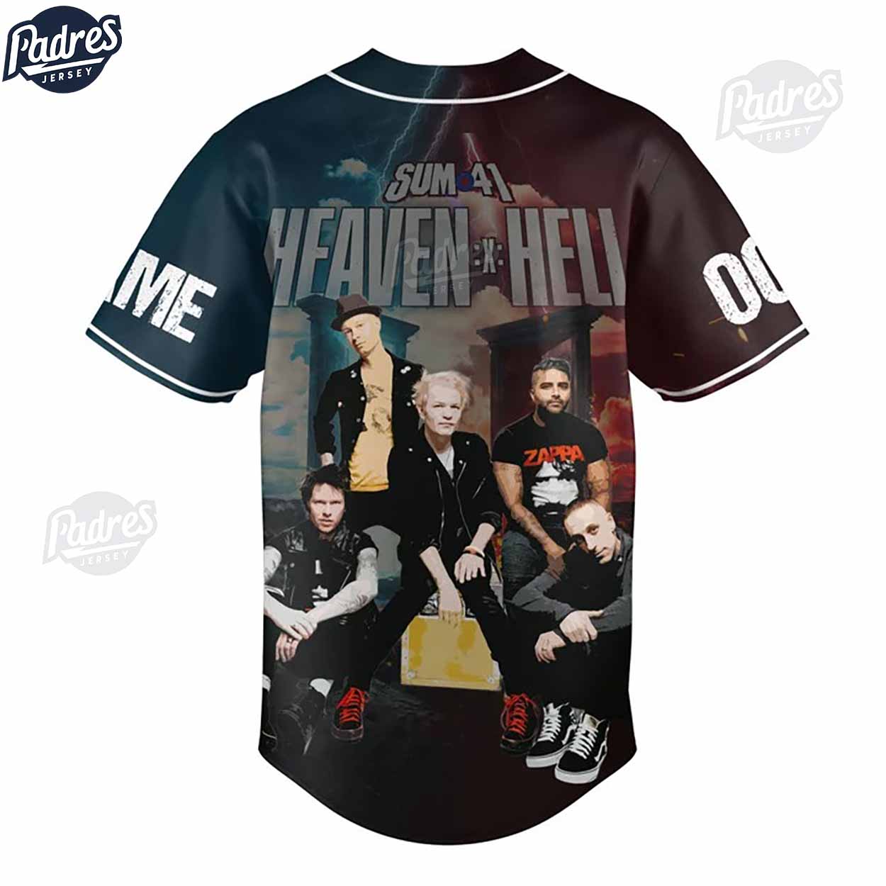 Personalized World Tour Sum 41 Baseball Jersey - Padres Jersey Oasis: Elevate Your Baseball Style Game... (Image 3)