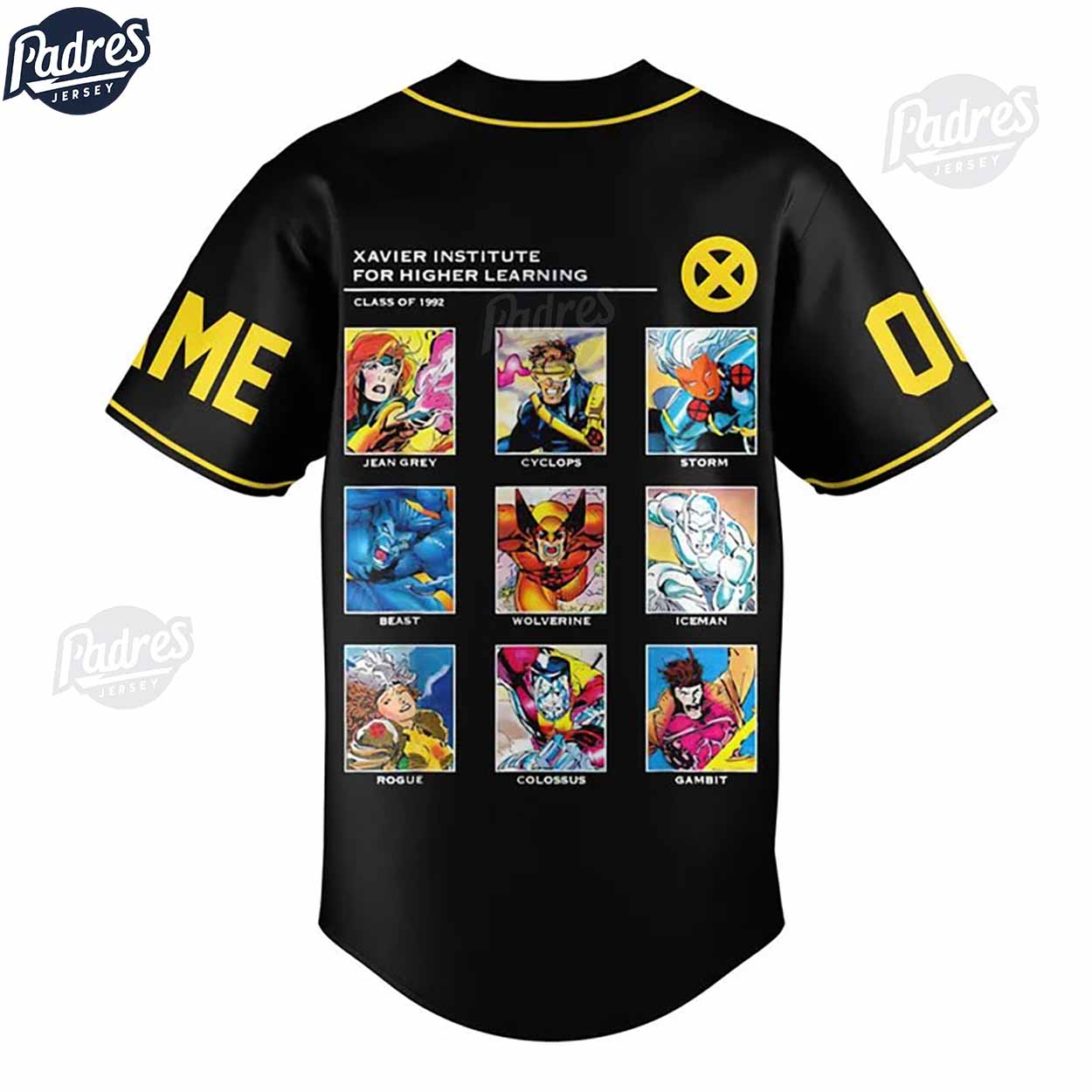 Personalized X-Men Xavier Baseball Jersey - Padres Jersey Oasis: Elevate Your Baseball Style Game T-Shirts,... (Image 3)