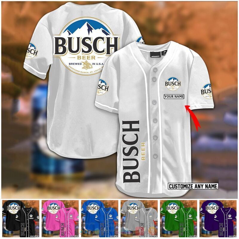 Busch beer custom name baseball jersey