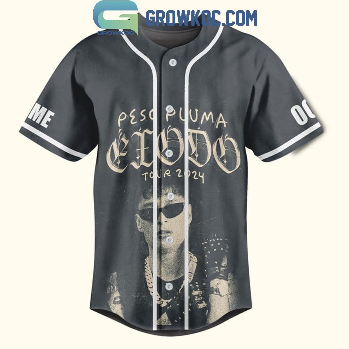 Peso Pluma Exodo Tour 2024 With Schedule Personalized Baseball Jersey