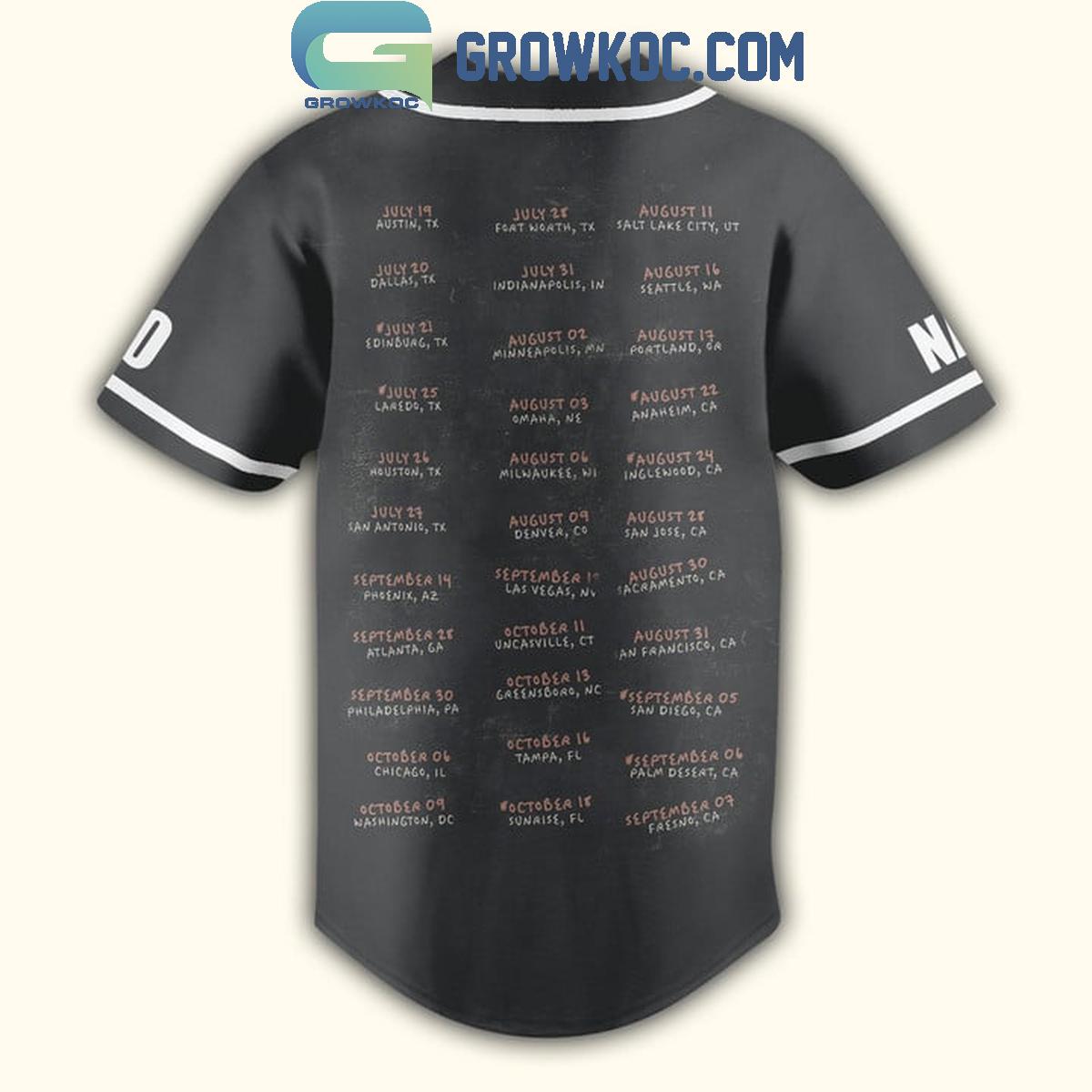 Peso Pluma Exodo Tour 2024 With Schedule Personalized Baseball Jersey