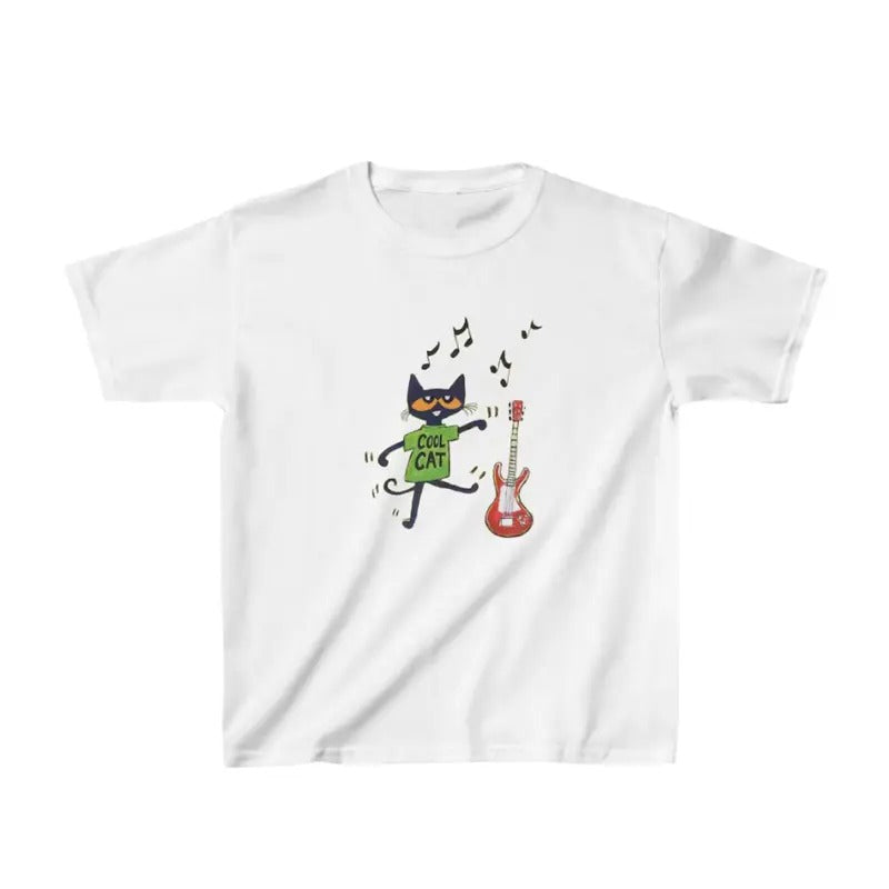 Pete the Cat Cool Cat Baby Tee  Y2K Baby Tee, 90s Baby Tee, Graphic Shirt Crop, Coquette, Vintage Design  - graphic baby tee