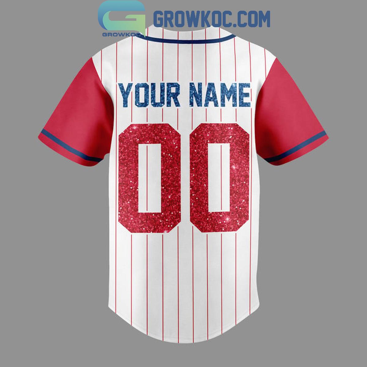 Philadelphia Phillies Baseball Mom Love Personalized Baseball Jersey
