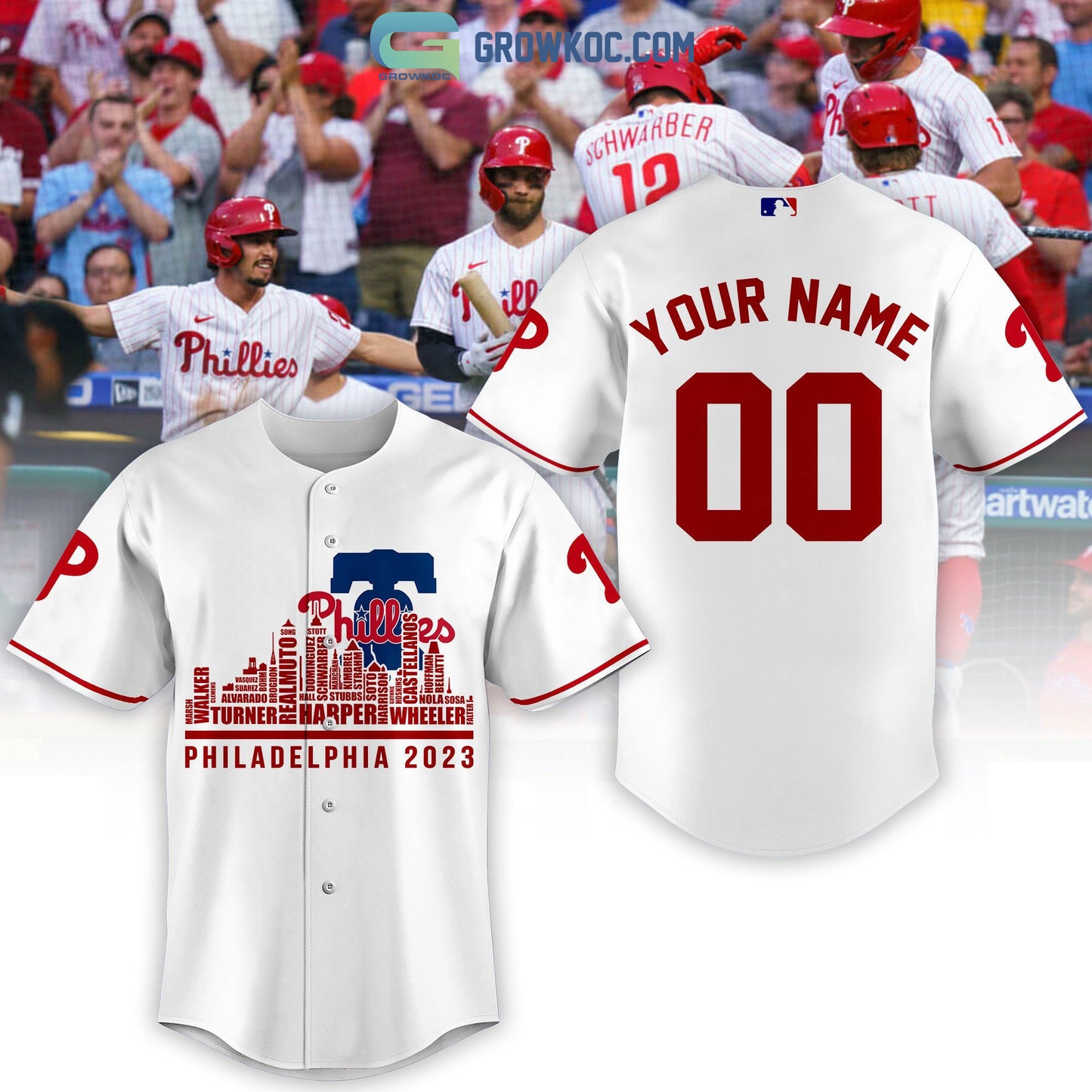 Philadelphia Phillies City Champions Best Team Personalized Baseball Jersey