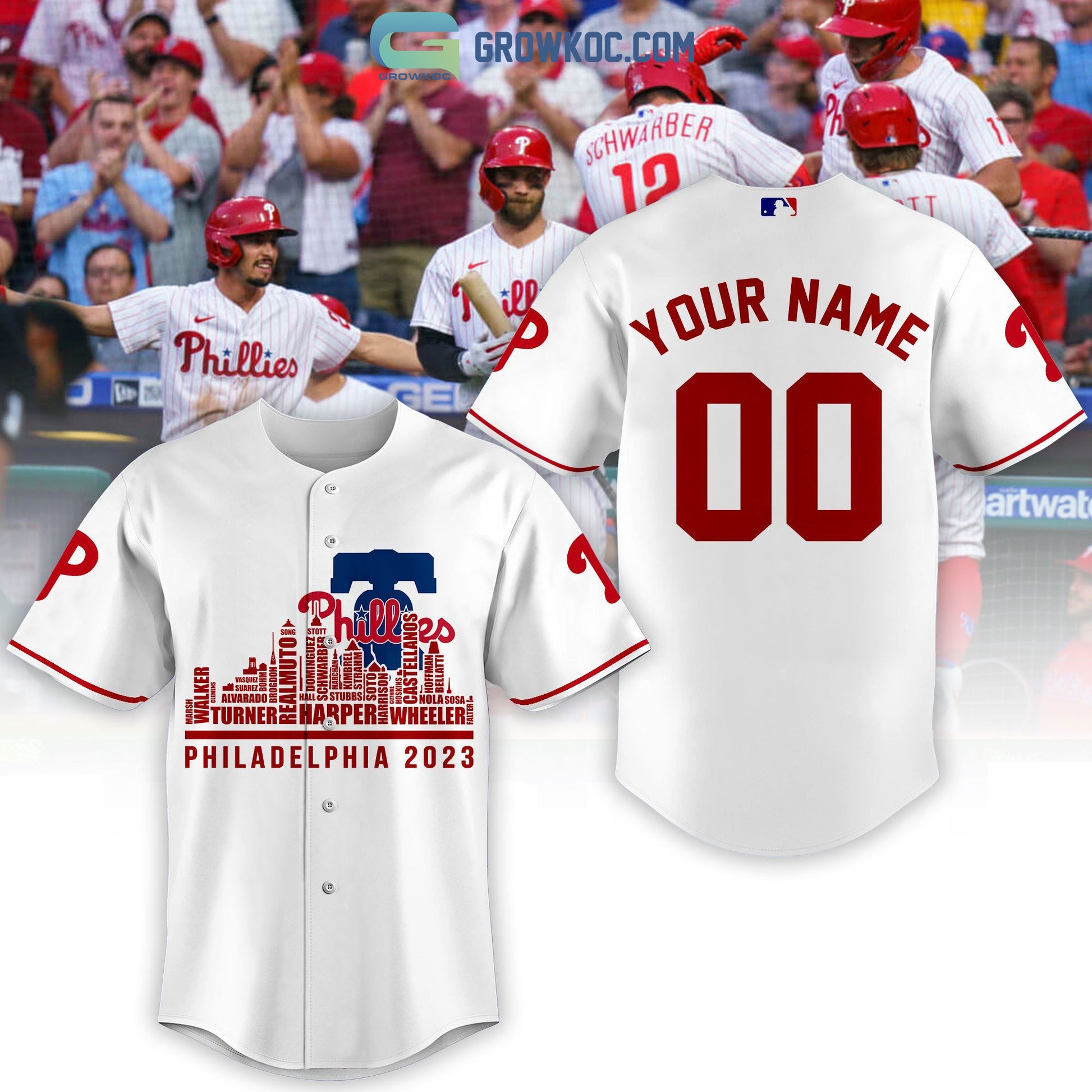 Philadelphia Phillies City Champions Best Team Personalized Baseball Jersey